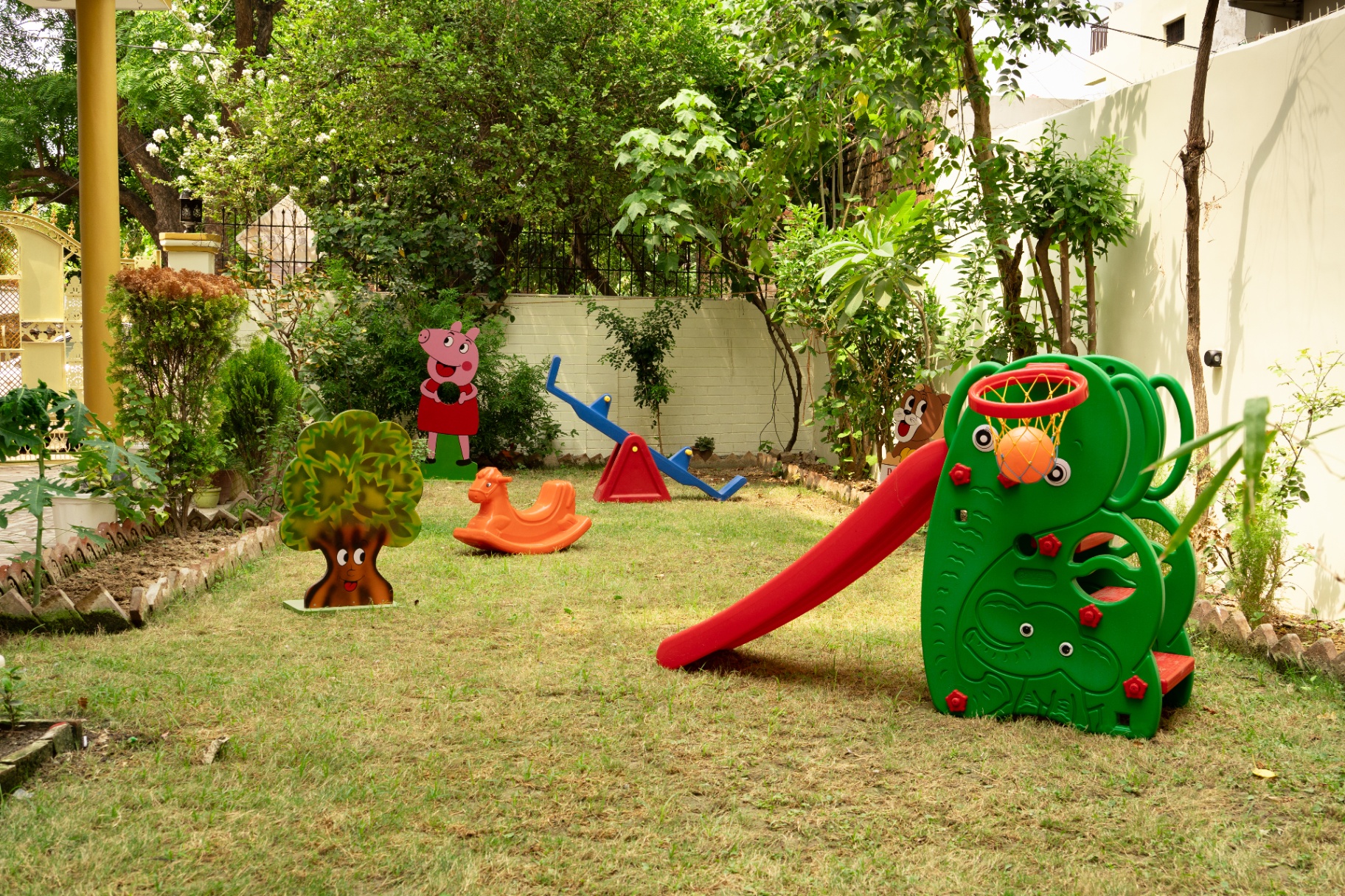 Children playing outdoors at Kidora